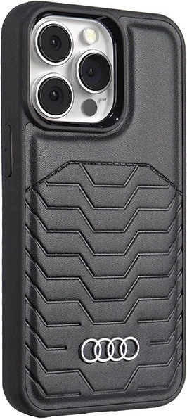 Etui Audi Synthetic Leather MagSafe do Apple iPhone 13 Pro Max Black (AU-TPUPCMIP13PM-GT/D3-BK) - obraz 3