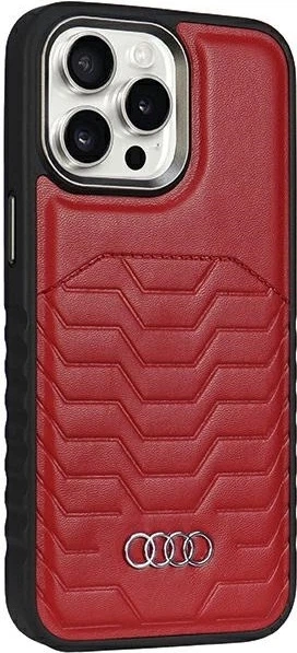 Etui Audi Synthetic Leather MagSafe do Apple iPhone 14 Pro Red (AU-TPUPCMIP14P-GT/D3-RD) - obraz 3