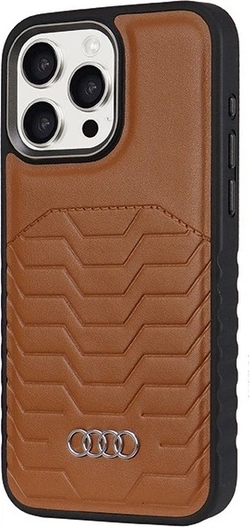 Etui Audi Synthetic Leather MagSafe do Apple iPhone 14 Pro Max Brown (AU-TPUPCMIP14PM-GT/D3-BN) - obraz 2