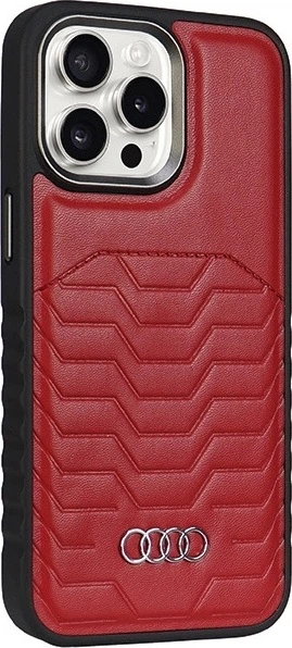 Etui Audi Synthetic Leather MagSafe do Apple iPhone 15 Pro Red (AU-TPUPCMIP15P-GT/D3-RD) - obraz 3
