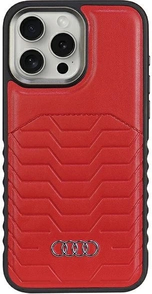 Панель Audi Synthetic Leather MagSafe для Apple iPhone 15 Pro Max Red (AU-TPUPCMIP15PM-GT/D3-RD) - зображення 1