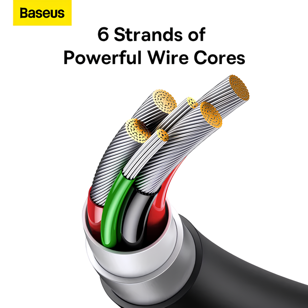 Кабель Baseus Superior Series (SUPERVOOC) Fast Charging Data Type-C 65W 1м Black (CAYS000901) - зображення 10