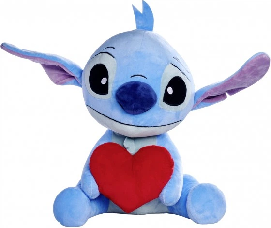 Maskotka Simba Disney Stitch z sercem 50 cm 6315870039 (5400868024654) - obraz 1