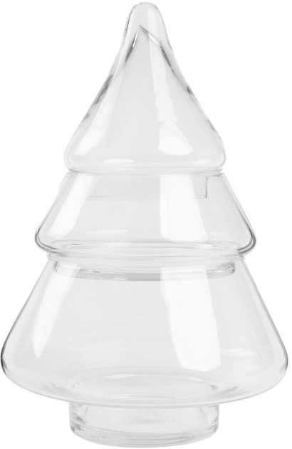 Pojemnik HOMLA Choinka Tinsel szklana L 39 x 25 cm (5902869950364) - obraz 1
