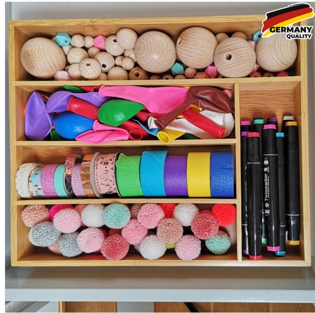 Organizer na sztućce Kela Kalma bambusowy 30x34 cm (12011) - obraz 6