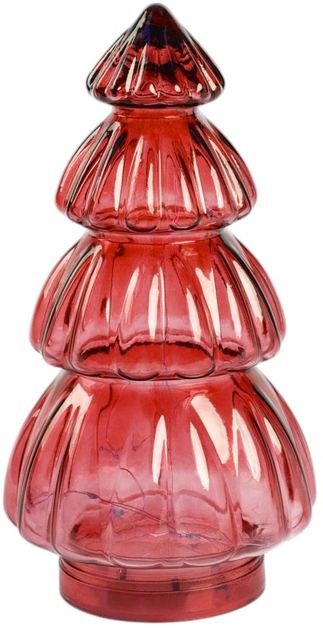 Lampion LED HOMLA 712395 Lapland w kształcie choinki 15 x 28 cm Czerwony (5906496712395) - obraz 1