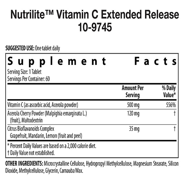 Вітаміни Amway Nutrilite Vitamin C пролонгованої дії 180 таблеток - Фото 5 Вітаміни Amway Nutrilite Vitamin C пролонгованої дії 180 таблеток - зображення 5