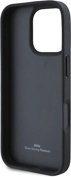 Etui plecki BMW Leather Hot Stamp do Apple iPhone 16 Pro Black (BMHCP16LSLLBK) - obraz 6