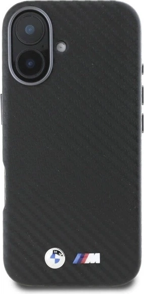 Etui plecki BMW Carbon Wrapped Metal do Apple iPhone 16 Black (BMHCP16S23PUFWC) - obraz 3