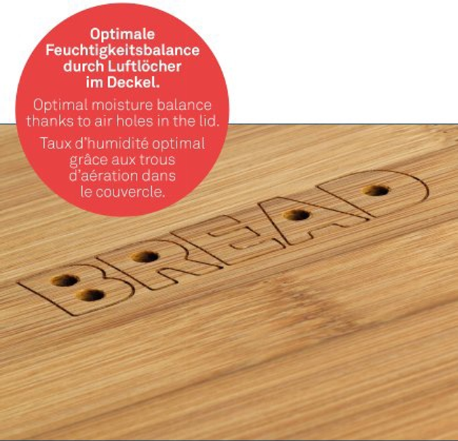 Chlebnik Kela Namur 37.5 x 23 x 14 cm Ciemno-szary (12063) - obraz 4