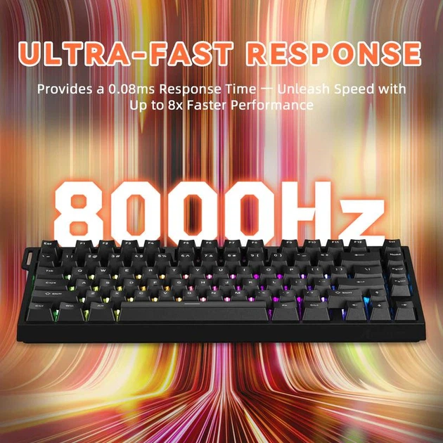 Attack Shark R82 HE 8000Hz Black Магнитная клавиатура – фото