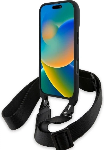 Панель BMW M Edition Carbon Tricolor Lines & Strap для Apple iPhone 16 Pro Max Black (BMHCP16X23PSVTK) - зображення 4