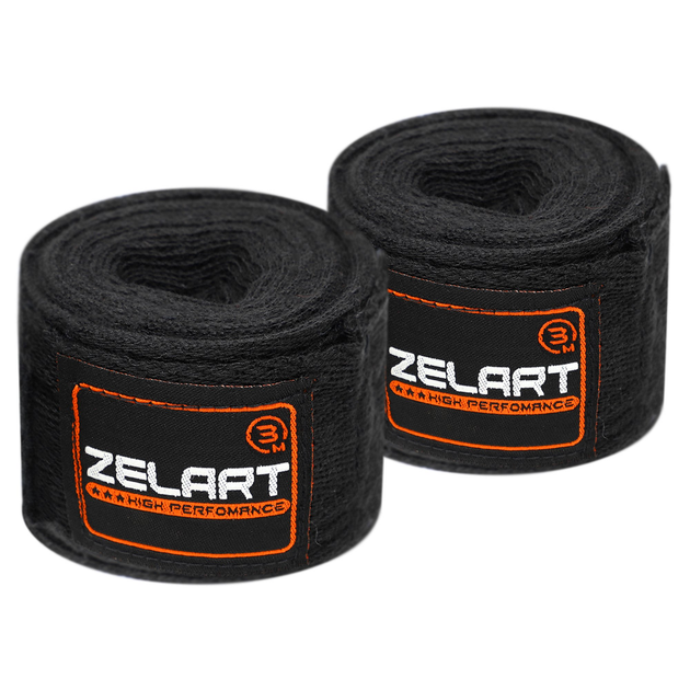 Бинты боксерские хлопок 2штуки Zelart BO 3619 3, 3м - изображение 3