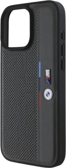 Etui plecki BMW M Perforated Tricolor Detail Line do Apple iPhone 16 Pro Max Dark Gray (BMHCP16X23PUPVA) - obraz 6