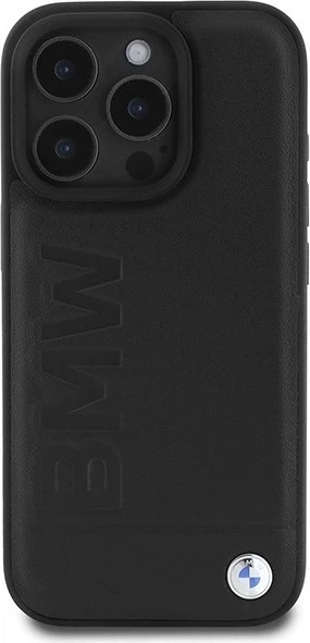 Etui plecki BMW Leather Hot Stamp do Apple iPhone 16 Pro Max Black (BMHCP16XSLLBK) - obraz 3