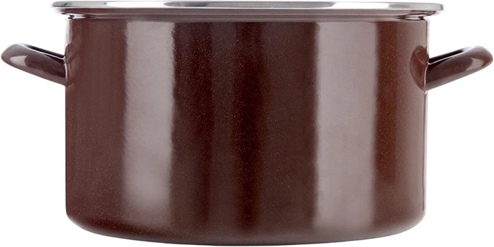 Каструля емальована Orion Brown коричнева 10 л (8592381213046) - зображення 3