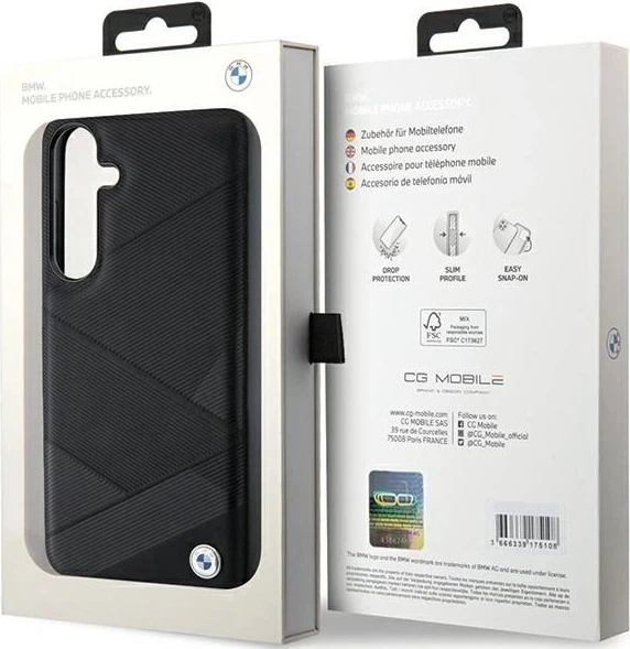 Панель BMW Signature Leather Crossing Lines Pattern для Samsung Galaxy S24 Black (BMHCS24S23RCGPK) - зображення 8