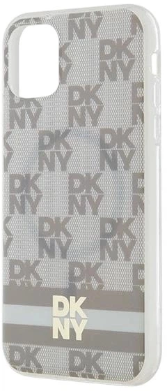 Панель DKNY IML Checkered Mono Pattern & Printed Stripes MagSafe для Apple iPhone 11 / Xr Beige (3666339269395) - зображення 5