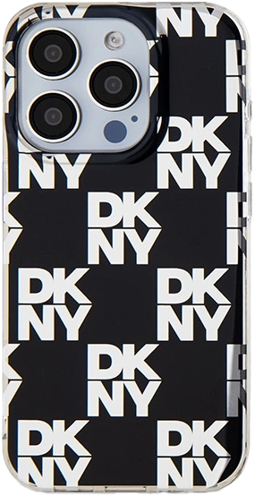 Etui DKNY IML Checkered Mono Pattern do Apple iPhone 15 Pro Black (3666339268251) - obraz 2