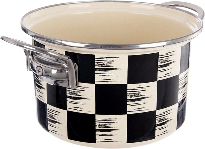 Каструля емальована Orion Szachownica 2 л (8592381206680) - зображення 1