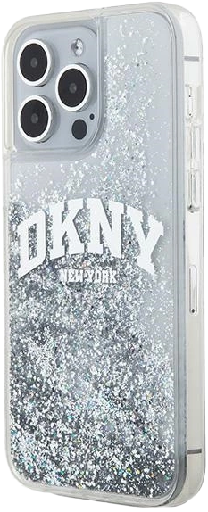 Etui DKNY Liquid Glitter Big Logo do Apple iPhone 15 Pro White (3666339270919) - obraz 2