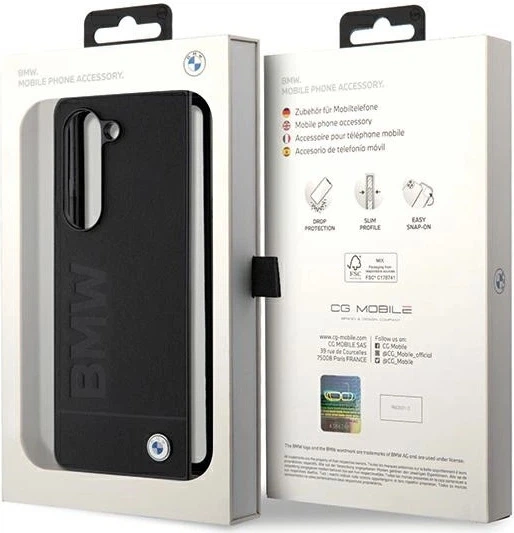 Etui plecki BMW Signature Logo Imprint do Samsung Galaxy Z Fold 5 Black (BMHCZFD5SLLBK) - obraz 7