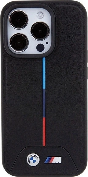Панель BMW Quilted Tricolor MagSafe для Apple iPhone 15 Pro Black (BMHMP15L22PVTK) - зображення 3