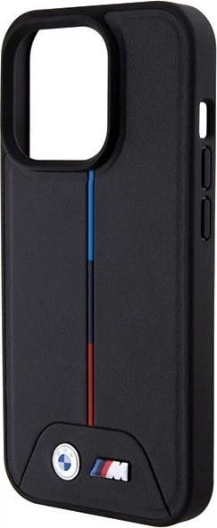 Панель BMW Quilted Tricolor MagSafe для Apple iPhone 15 Pro Black (BMHMP15L22PVTK) - зображення 6
