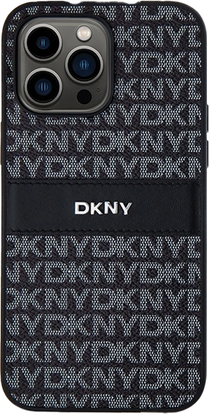 Панель DKNY Leather Mono Stripe & Metal Logo для Apple iPhone 15 Pro Black (3666339260415) - зображення 2