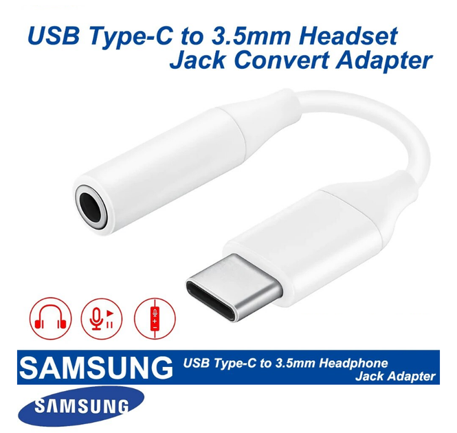 Переходник адаптер AUX Type-C на mini-jack&nbsp;3,5мм для смартфонов Samsung Черный - изображение 5