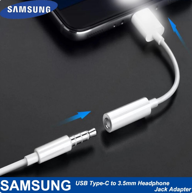 Переходник адаптер AUX Type-C на mini-jack&nbsp;3,5мм для смартфонов Samsung Черный - изображение 7