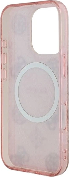 Панель Guess IML Peony On 4G Background MagSafe для Apple iPhone 16 Pro Pink (GUHMP16LH4PYEEP) - зображення 7