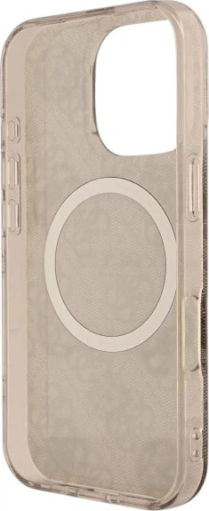 Панель Guess IML Peony On 4G Background MagSafe для Apple iPhone 16 Pro Brown (GUHMP16LH4PYEEW) - зображення 7
