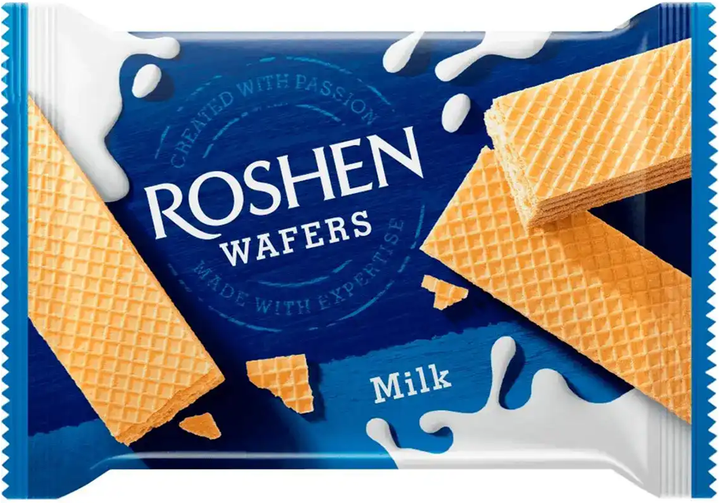 Вафлі Roshen Wafers молочні 72г - Фото 1 Вафлі Roshen Wafers молочні 72г - изображение 1