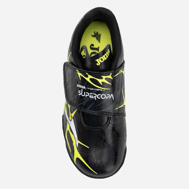 Детские футбольные бутсы-сороконожки для мальчика Joma Super Copa Jr 2501 SCJW2501TFV 25 (8С) Черные (8447368120889) - изображение 5
