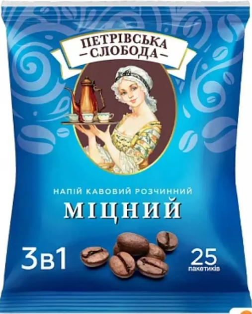 Напій кавовий розчинний Петрівська Слобода міцний 25 стіків - Фото 1 Напій кавовий розчинний Петрівська Слобода міцний 25 стіків - изображение 1
