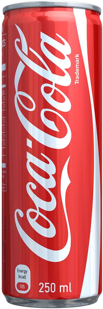 Напій газований Coca-Cola з/б 0,25л х 12шт - Фото 1 Напій газований Coca-Cola з/б 0,25л х 12шт - изображение 1