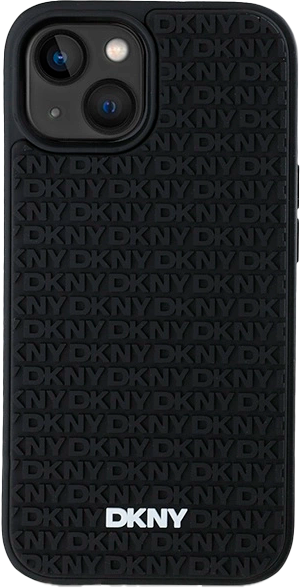 Панель DKNY 3D Rubber Repeat Pattern для Apple iPhone 15 Plus Black (3666339266844) - зображення 3