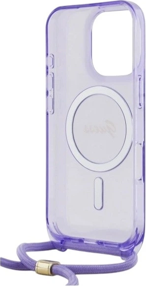 Панель Guess Crossbody Cord Script MagSafe для Apple iPhone 16 Pro Purple (GUHMP16LHCTSGNSU) - зображення 6