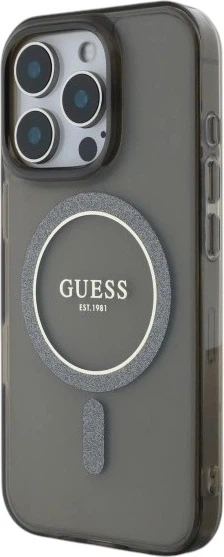 Панель Guess IML Glitter Circle MagSafe для Apple iPhone 16 Pro Black (GUHMP16LHFGEREK) - зображення 3