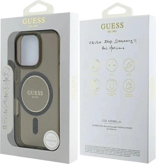 Панель Guess IML Glitter Circle MagSafe для Apple iPhone 16 Pro Black (GUHMP16LHFGEREK) - зображення 8