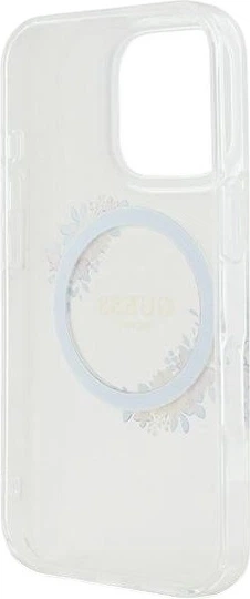 Панель Guess IML Flowers Wreath MagSafe для Apple iPhone 16 Pro Transparent (GUHMP16LHFWFCT) - зображення 7