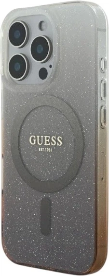 Etui Guess IML Glitter Gradient MagSafe do Apple iPhone 16 Pro Brown (GUHMP16LHGRCELW) - obraz 3