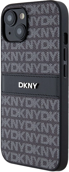 Etui DKNY Leather Mono Stripe & Metal Logo do Apple iPhone 14 Plus/15 Plus Black (3666339260408) - obraz 2
