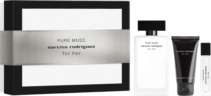 Zestaw prezentowy damski Narciso Rodriguez For Her Pure Musc Woda perfumowana 100 ml + Lotion do ciała 50 ml + Woda perfumowana 10 ml (3423222133801) - obraz 1