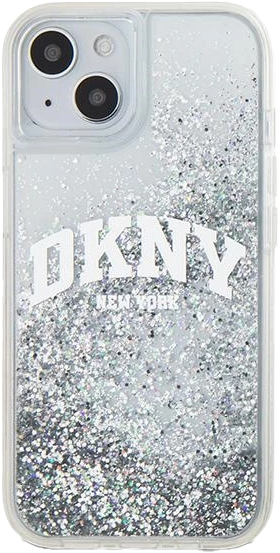 Etui DKNY Liquid Glitter Big Logo do Apple iPhone 13/14/15 White (3666339270896) - obraz 3
