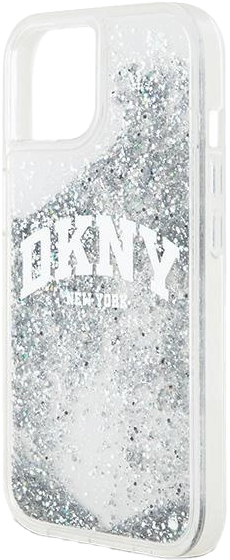 Etui DKNY Liquid Glitter Big Logo do Apple iPhone 13/14/15 White (3666339270896) - obraz 6