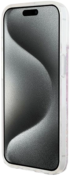 Etui DKNY Liquid Glitter Multilogo do Apple iPhone 13/14/15 Pink (3666339271176) - obraz 5