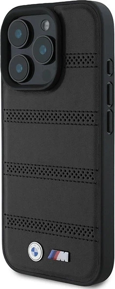 Панель BMW M Perforated And Stitched Line MagSafe для Apple iPhone 16 Pro Black (BMHMP16L23PUSPK) - зображення 2