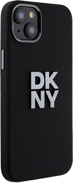 Etui DKNY Liquid Silicone Metal Logo do Apple iPhone 13/14/15 Black (3666339265298) - obraz 3
